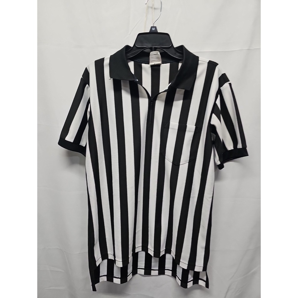 Rawlings Men Black Vtg Refere Official Jersey Shirt Basketball Football Hockey M - Picture 2 of 13